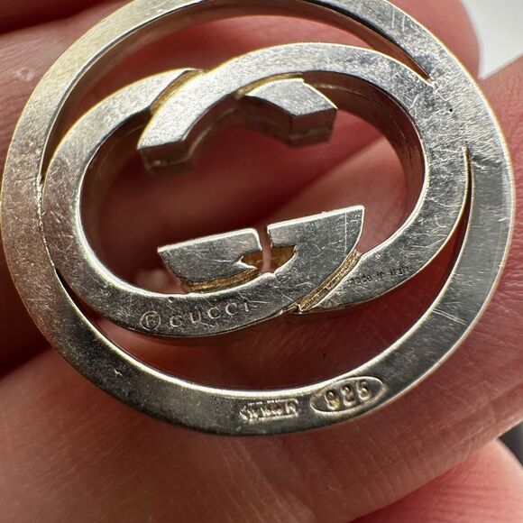 ~20” Authentic Gucci Interlocking necklace in sterling silver! - Picture 9 of 12